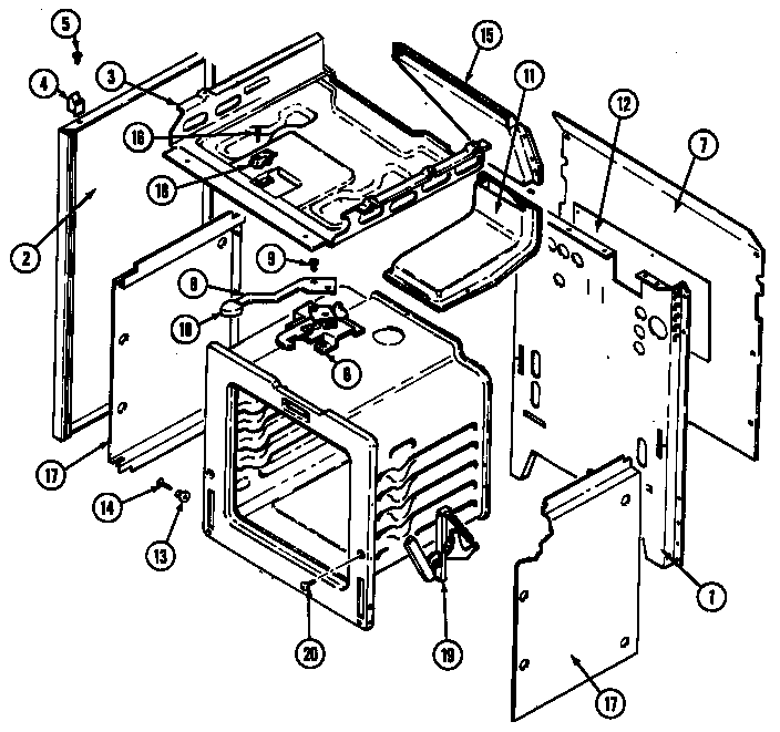Admiral CRGA700AAL body diagram