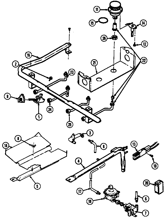 Admiral CRGA700AAL control system diagram