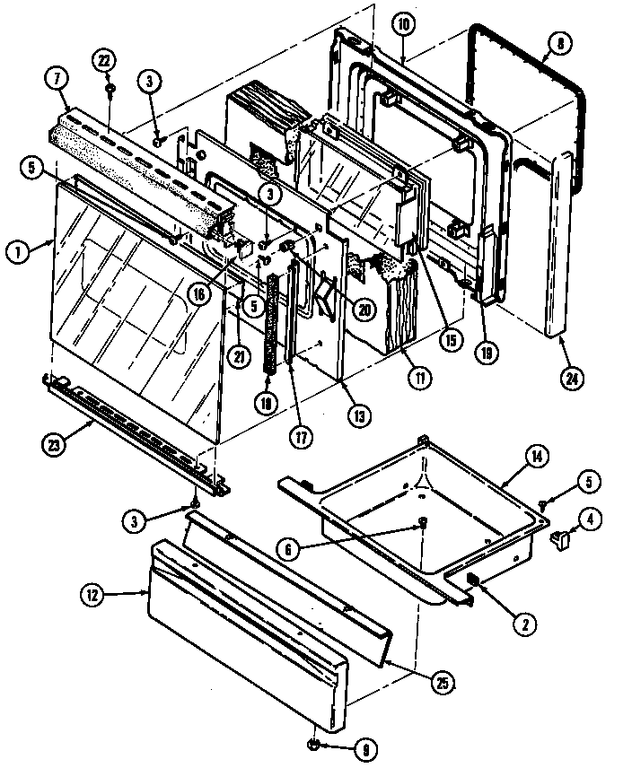 Admiral CRGA700AAL door/drawer diagram