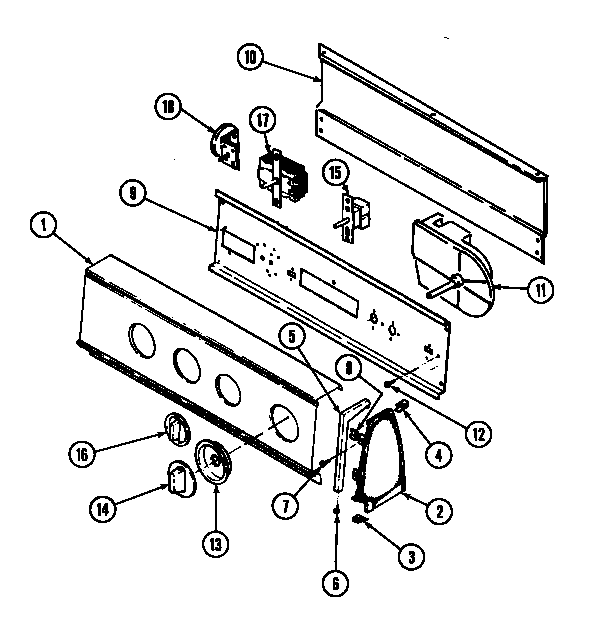 Norge LWN203WC control panel diagram