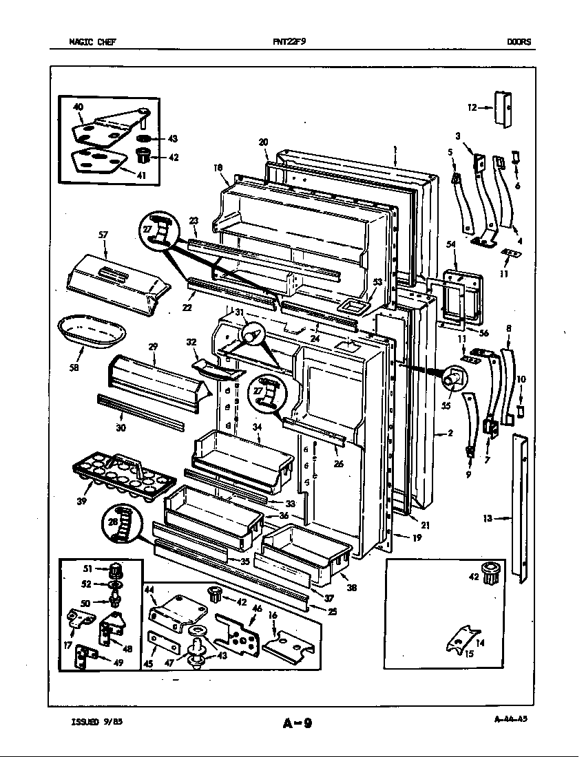 Admiral PNT22F9/5B62A doors diagram