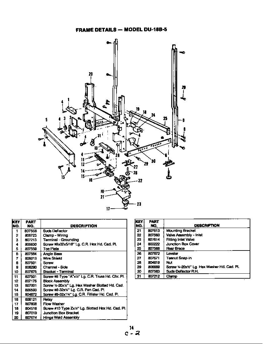 Maytag DU18B5-D frame details diagram