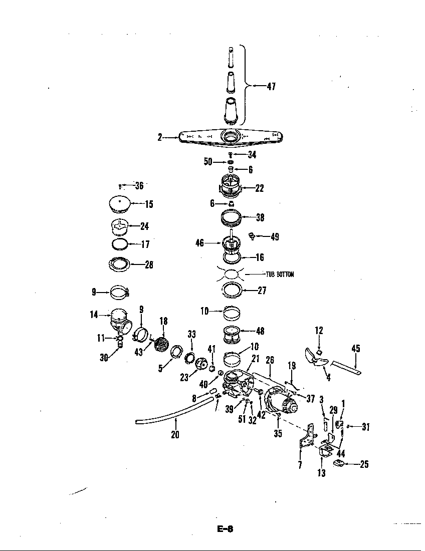 Magic Chef DU7A-01 motor & pump diagram