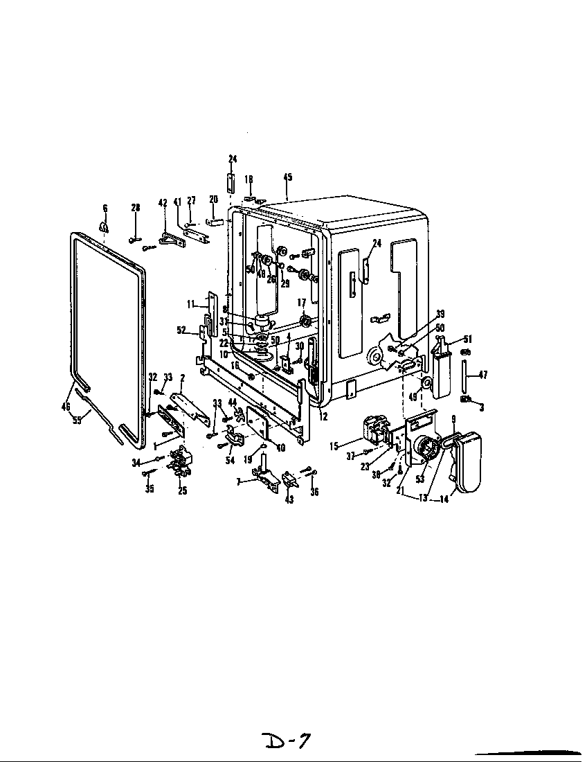 Admiral DM55A-1 tub diagram