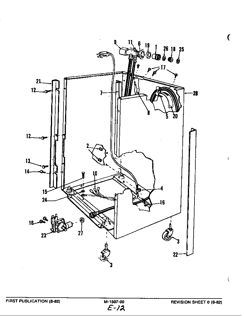 Admiral DM55A-1 frame parts diagram