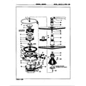 Maytag DU24H4B motor, heater & spray arm diagram