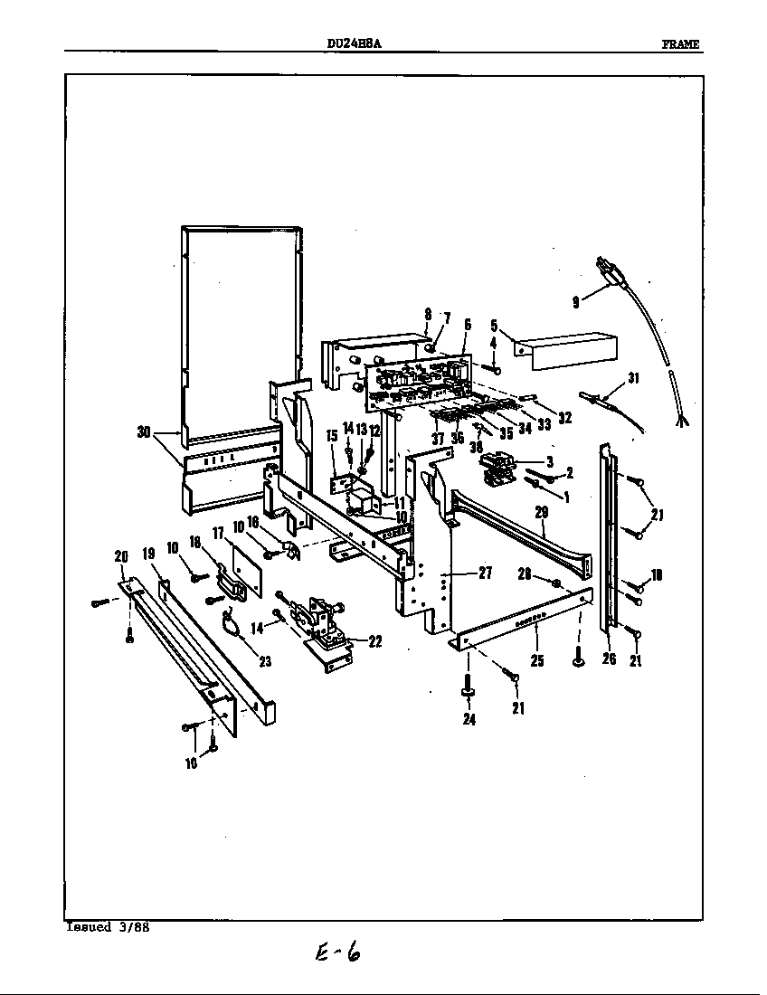 Maytag DU24H8A frame diagram