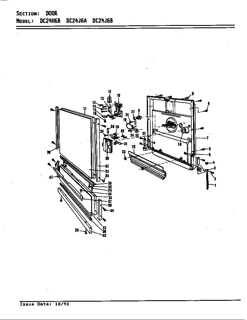 Maytag DC24J6 door (dc24h6b) (dc24j6a) (dc24j6b) diagram