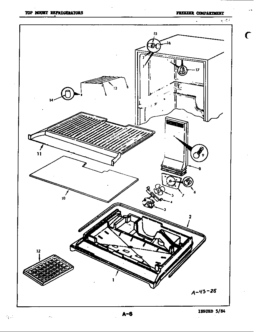 Maytag B15N-2RNTP/4D42A freezer compartment diagram