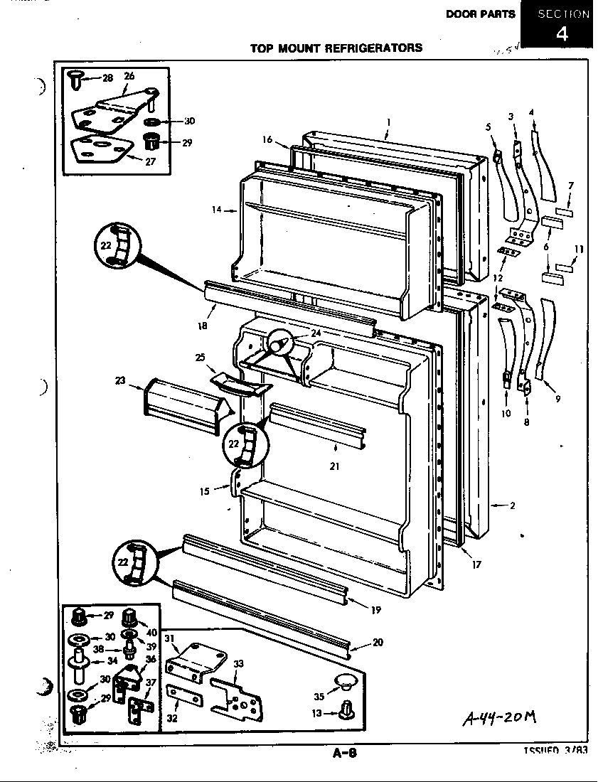Maytag B15N-2RNTP/4D42A door parts diagram