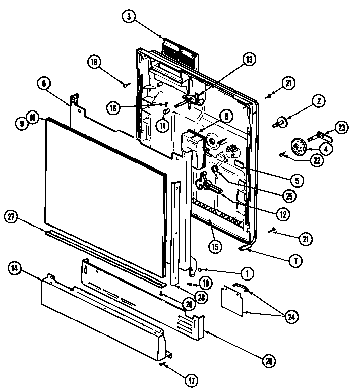 Magic Chef DU55CA-55 door diagram