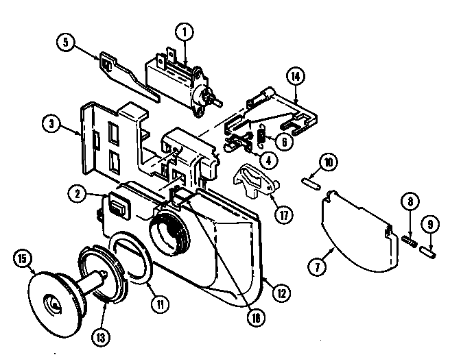 Magic Chef DC5J rinse aid & soap dispenser diagram