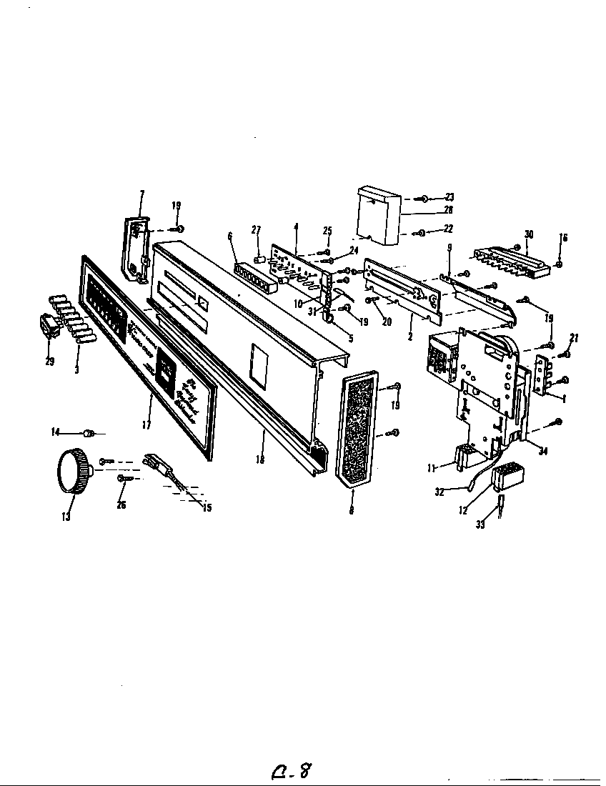 Magic Chef DU55A control panel parts diagram