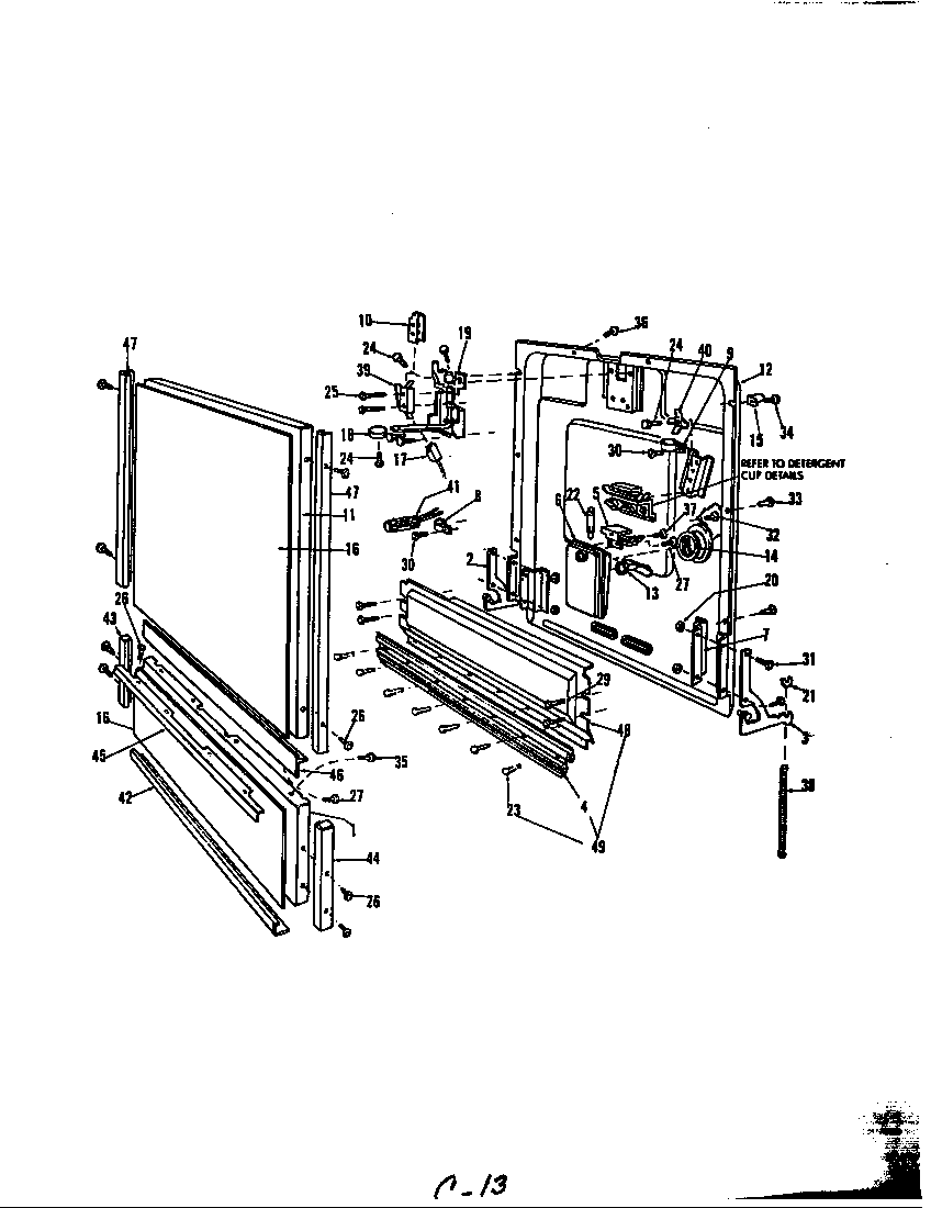 Magic Chef DU55A door diagram