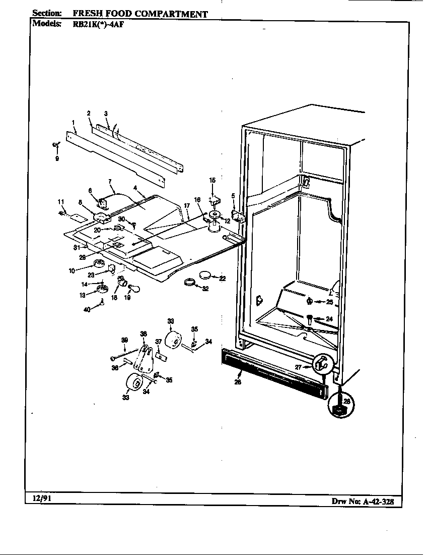 Magic Chef RB21KN4AF/BG76A fresh food compartment (rb21ka4af/bg75a) (rb21ka4af/bg76a) (rb21kn4af/bg75a) diagram