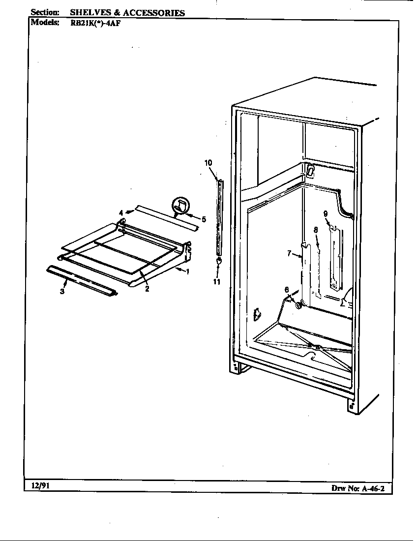 Magic Chef RB21KN4AF/BG76A shelves & accessories (rb21ka4af/bg75a) (rb21kn4af/bg76a) diagram