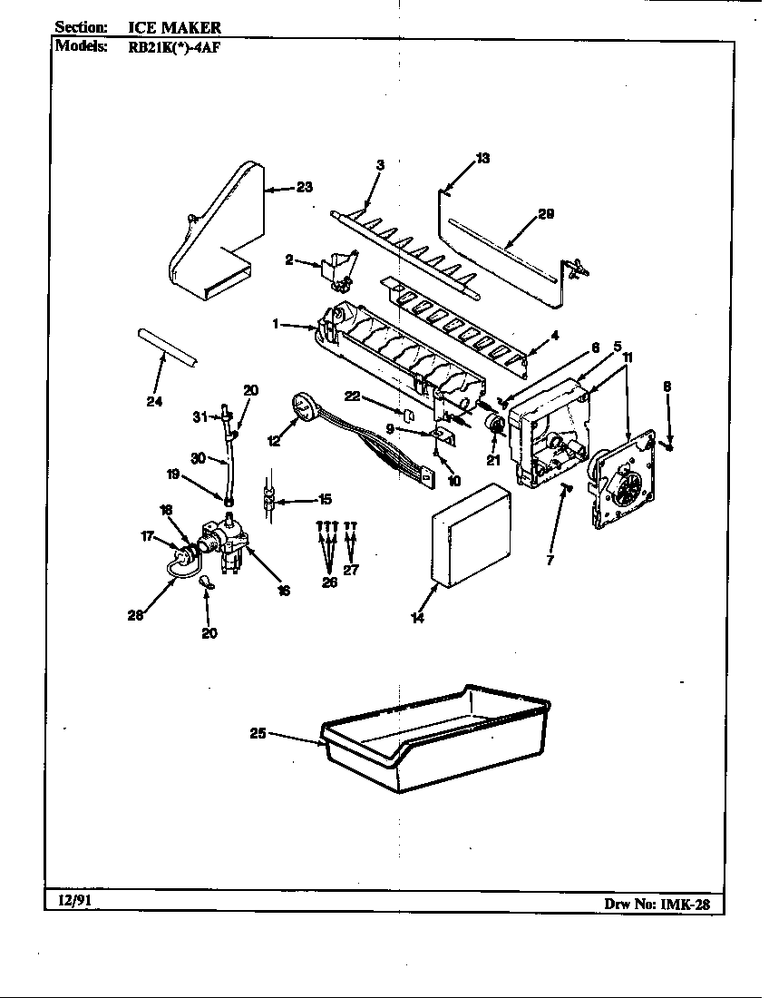 Magic Chef RB21KN4AF/BG76A ice maker (rb21ka4af/bg75a) (rb21kn4af/bg75a) diagram