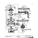 Maytag DU18C motorheater & spray arm diagram