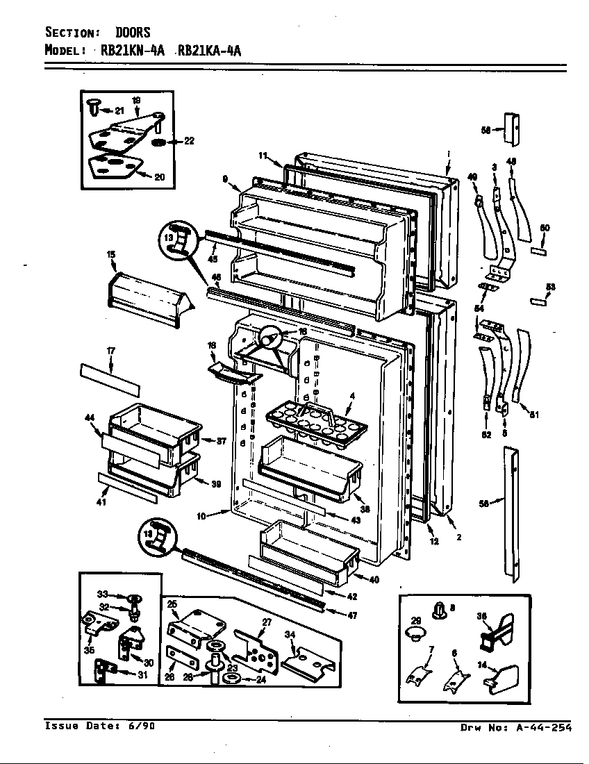 Magic Chef RB21KN-4A/AG71B doors (rb21ka-4a/ag72a) (rb21kn-4a/ag71a) (rb21ka-4a/ag72b) (rb21kn-4a/ag71b) diagram