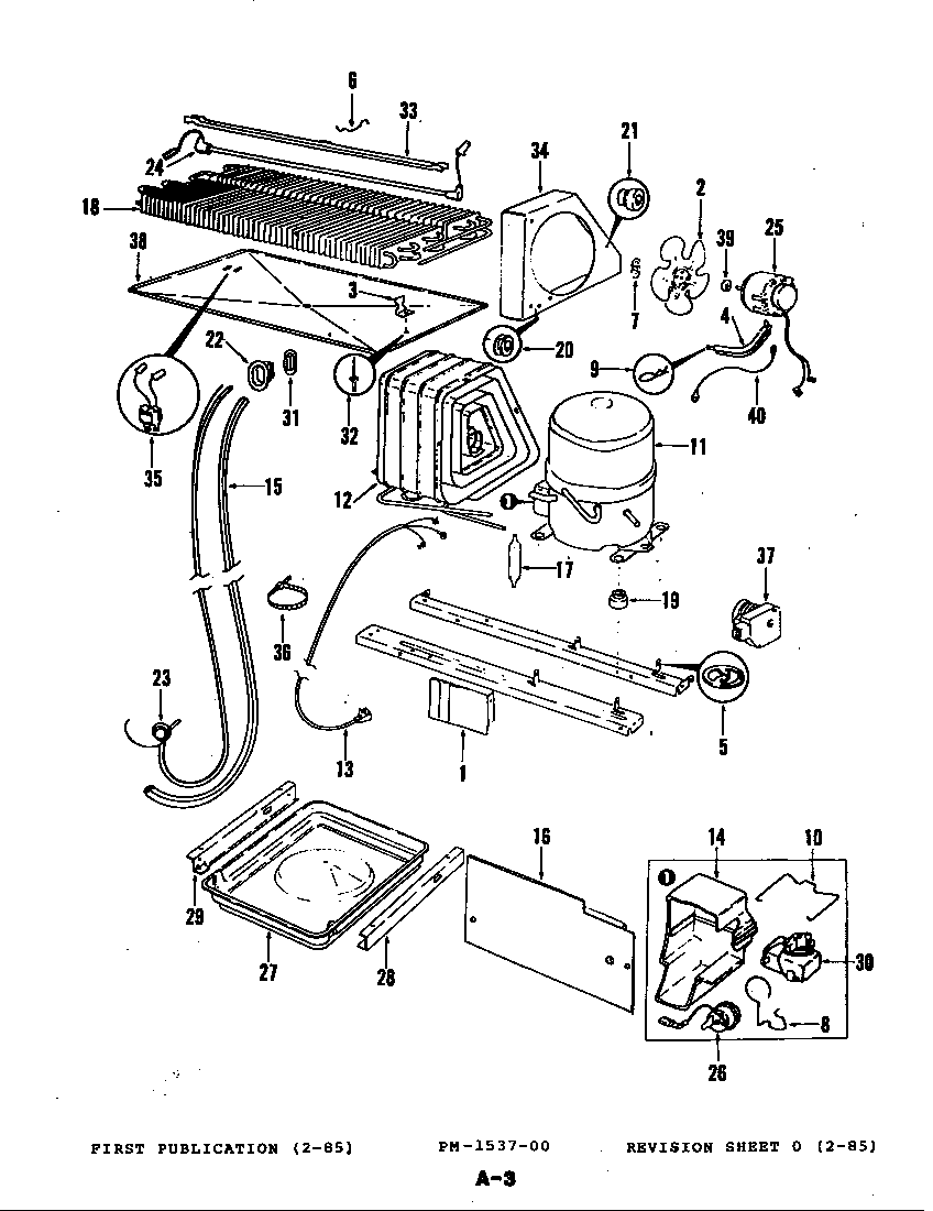 Maytag B17N-2RNTP/4D43A unit compartment & system diagram