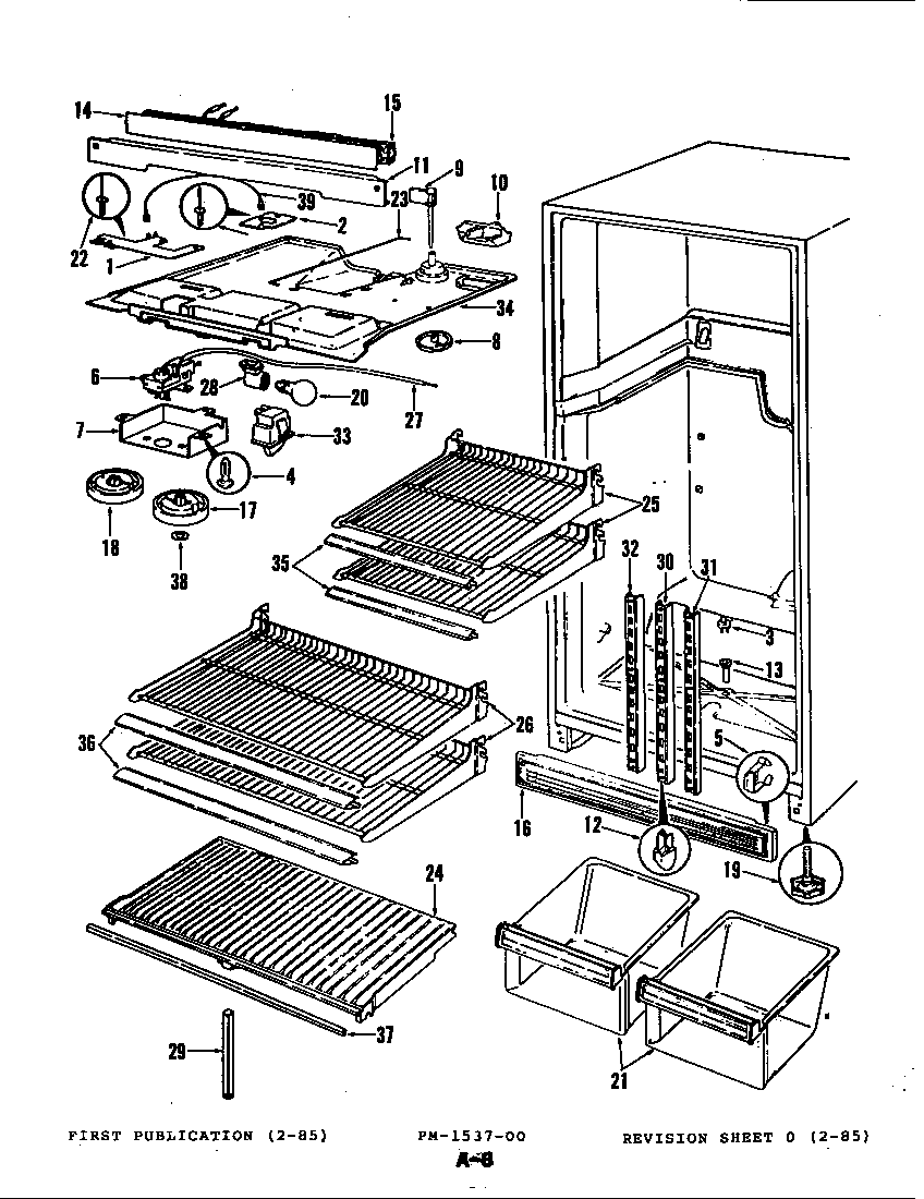 Maytag B17N-2RNTP/4D43A fresh food compartment diagram