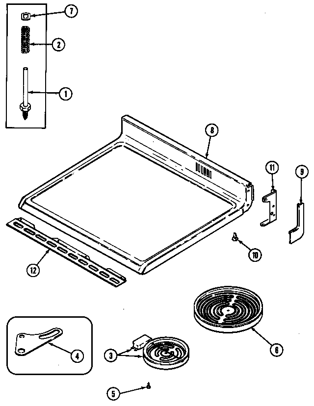 Hardwick H3878XVB top assembly diagram