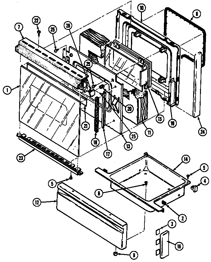 Hardwick H3878XVB door/drawer diagram