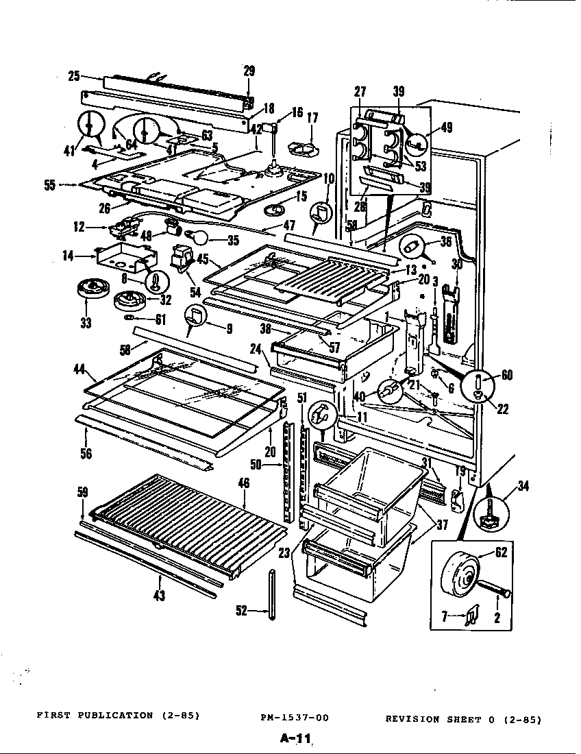 Magic Chef RB22DN-3AI/4B54A fresh food compartment diagram