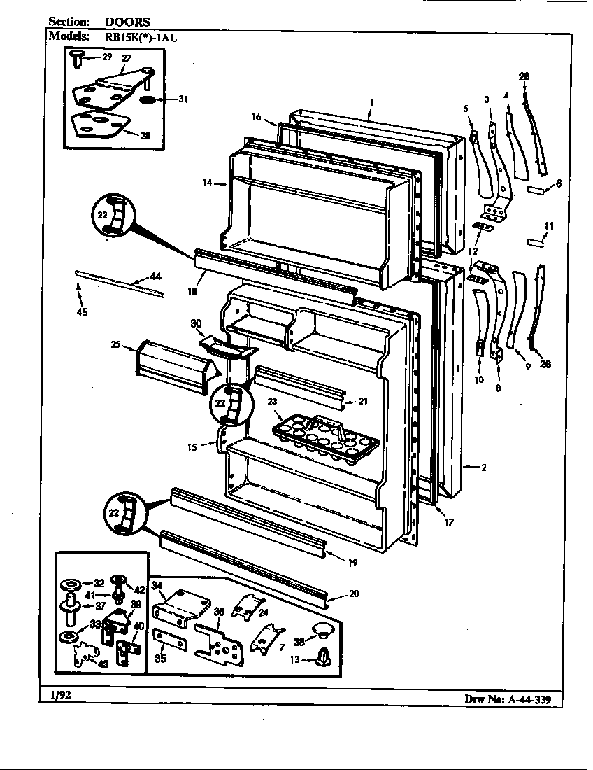 Magic Chef RB15KA-1AL/BG02C doors (rb15ka-1al/bg02c) (rb15kn-1al/bg02c) diagram