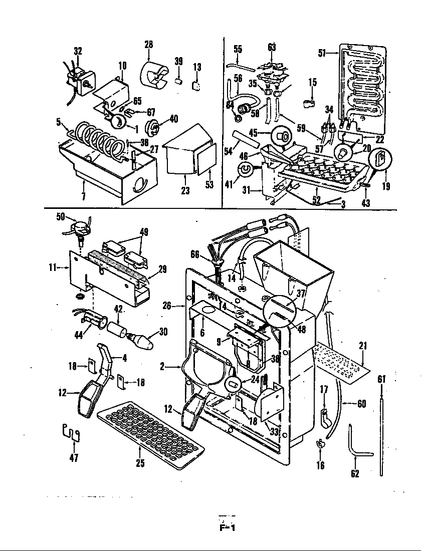 Magic Chef CRB22EY-3AI/5D66A water & ice dispenser diagram