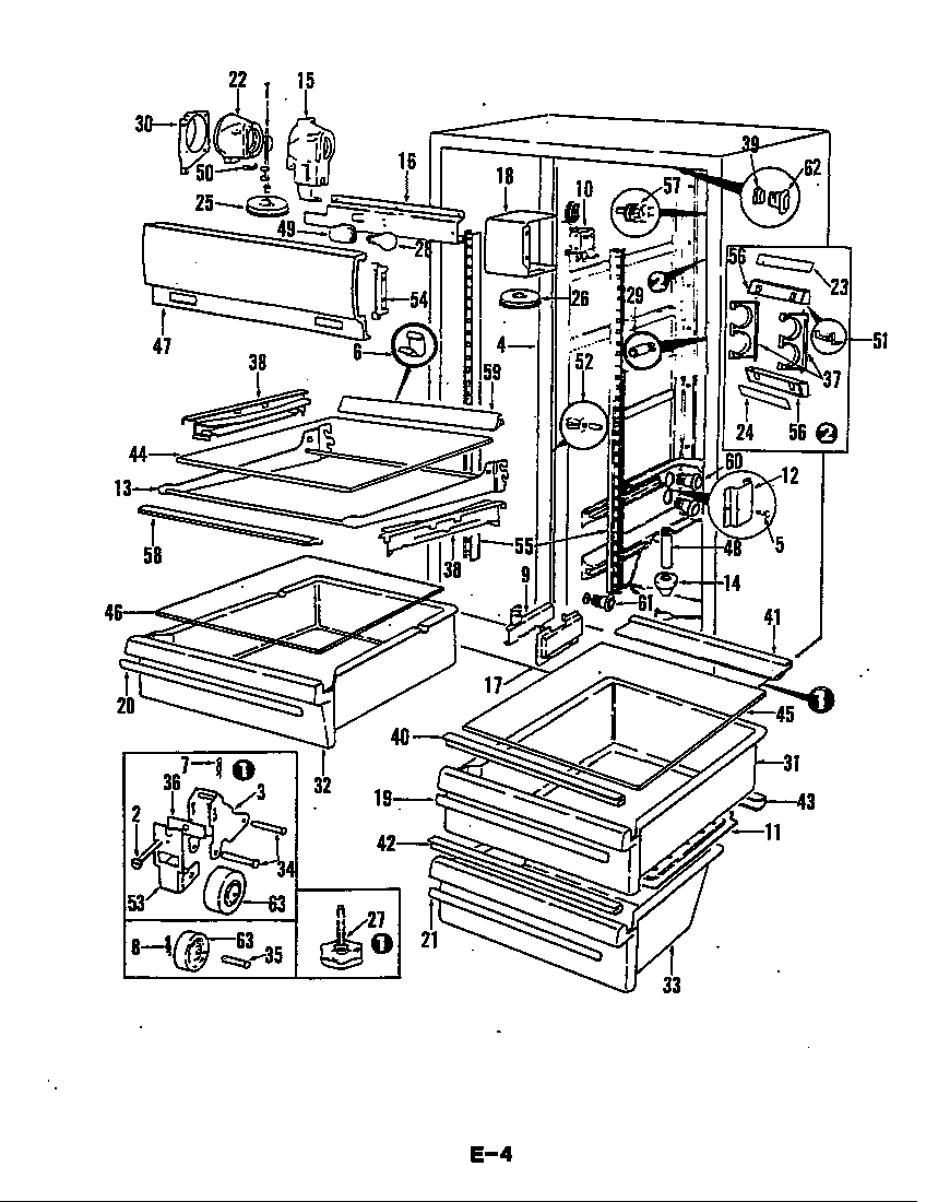 Magic Chef CRD22EA-3A/5M74B fresh food compartment diagram