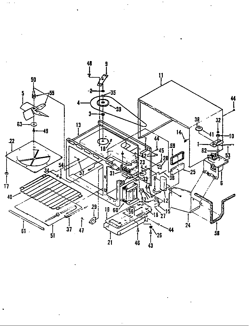 Magic Chef 77E-5EXWW internal controls-upper (cm46b-9p) (77e-5cxwm9) (77en-5cxwm9) diagram