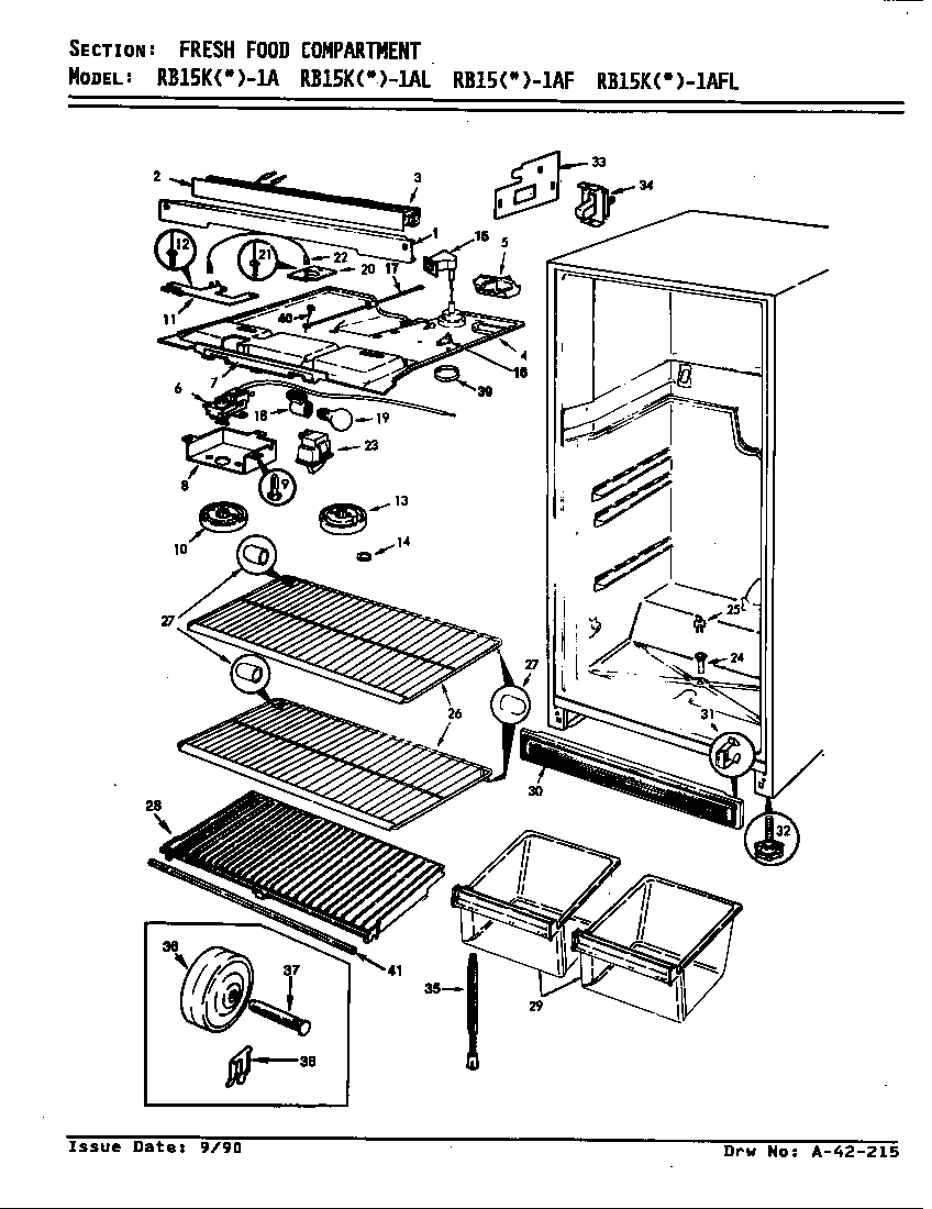 Magic Chef RB15KY-1AL/AG02A fresh food compartment (rb15ka-1al/ag02a) (rb15kn-1al/ag02a) diagram