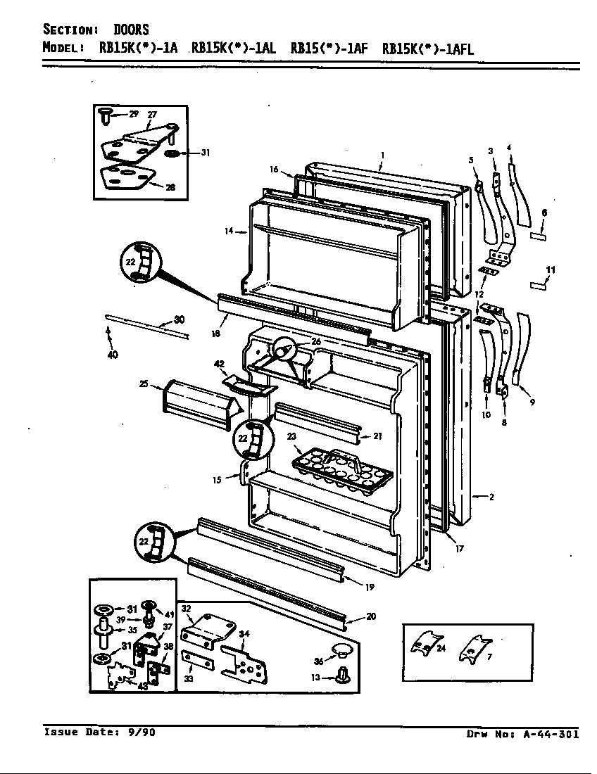 Magic Chef RB15KY-1AL/AG02A doors (rb15ka-1al/ag02a) (rb15kn-1al/ag02a) diagram