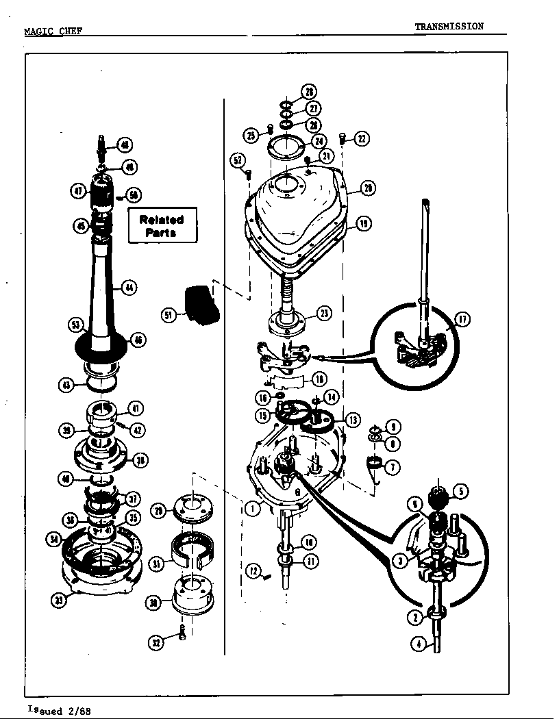 Magic Chef W18GA1 transmission diagram