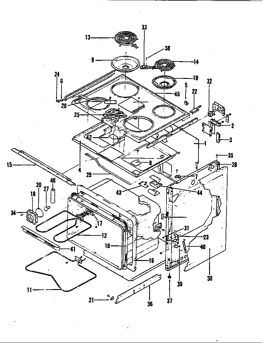 Magic Chef S38FK-2CX-OC body diagram