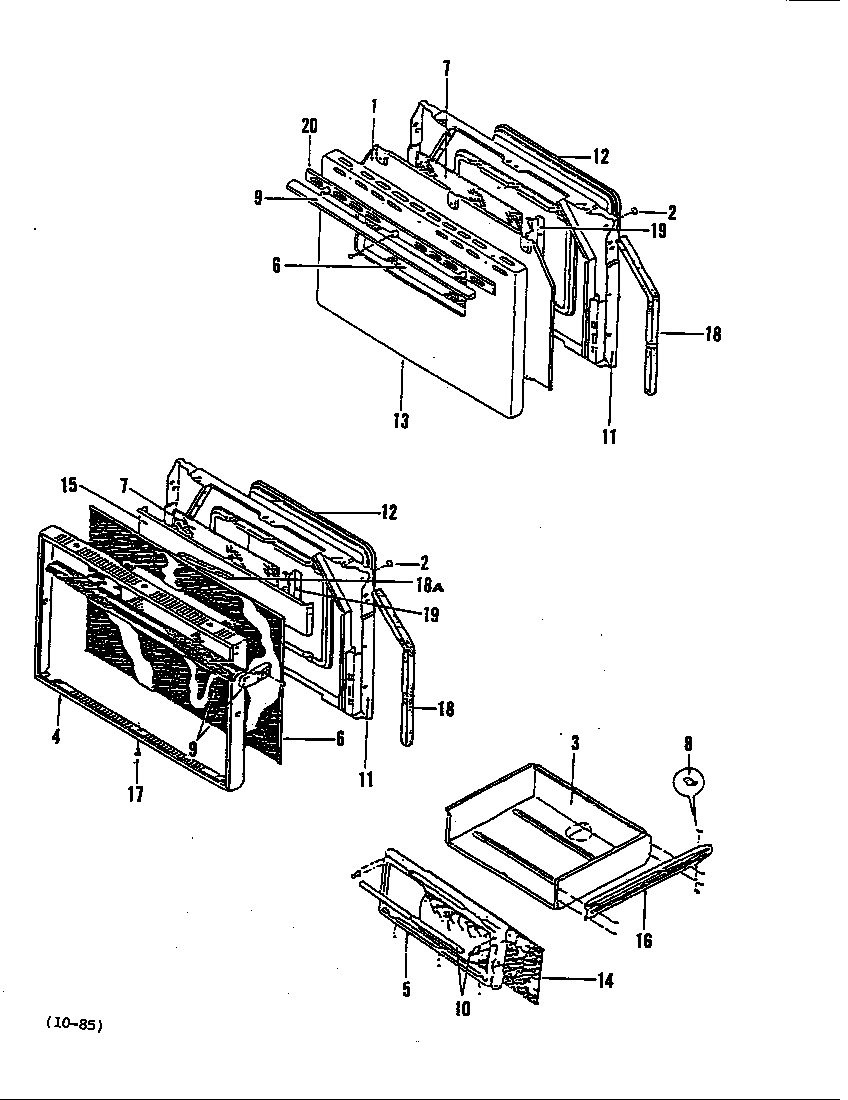 Magic Chef S38FK-2CX-OC door diagram