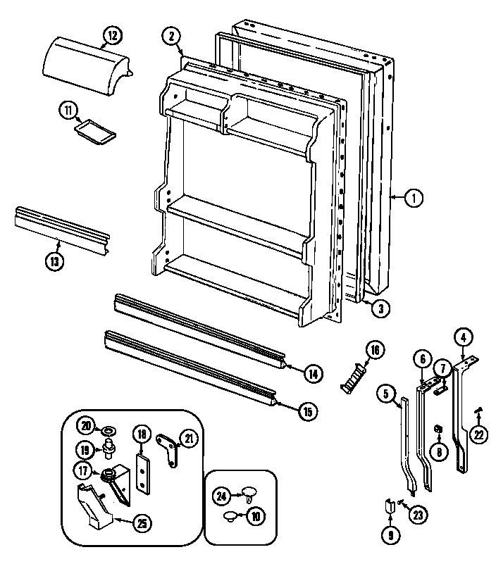 Magic Chef RB153TA fresh food door diagram