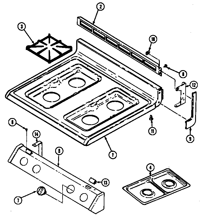 Hardwick H3478VVA top assy. diagram