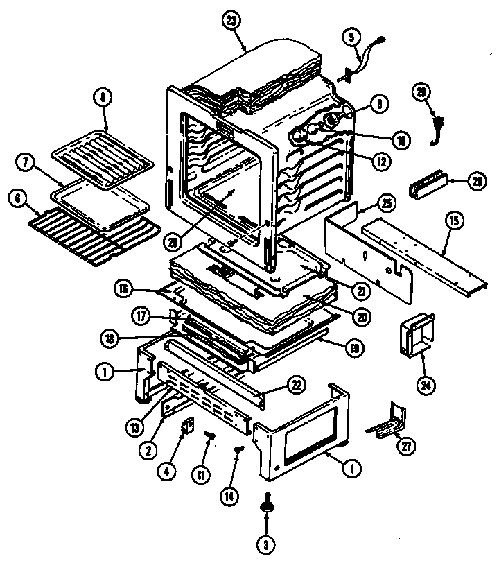 Hardwick H3478VVA oven diagram