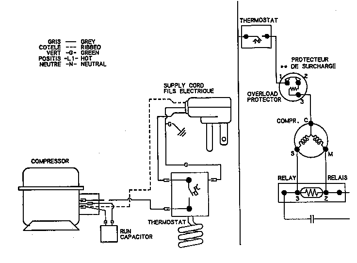 Admiral RFCA070AAW wiring information diagram