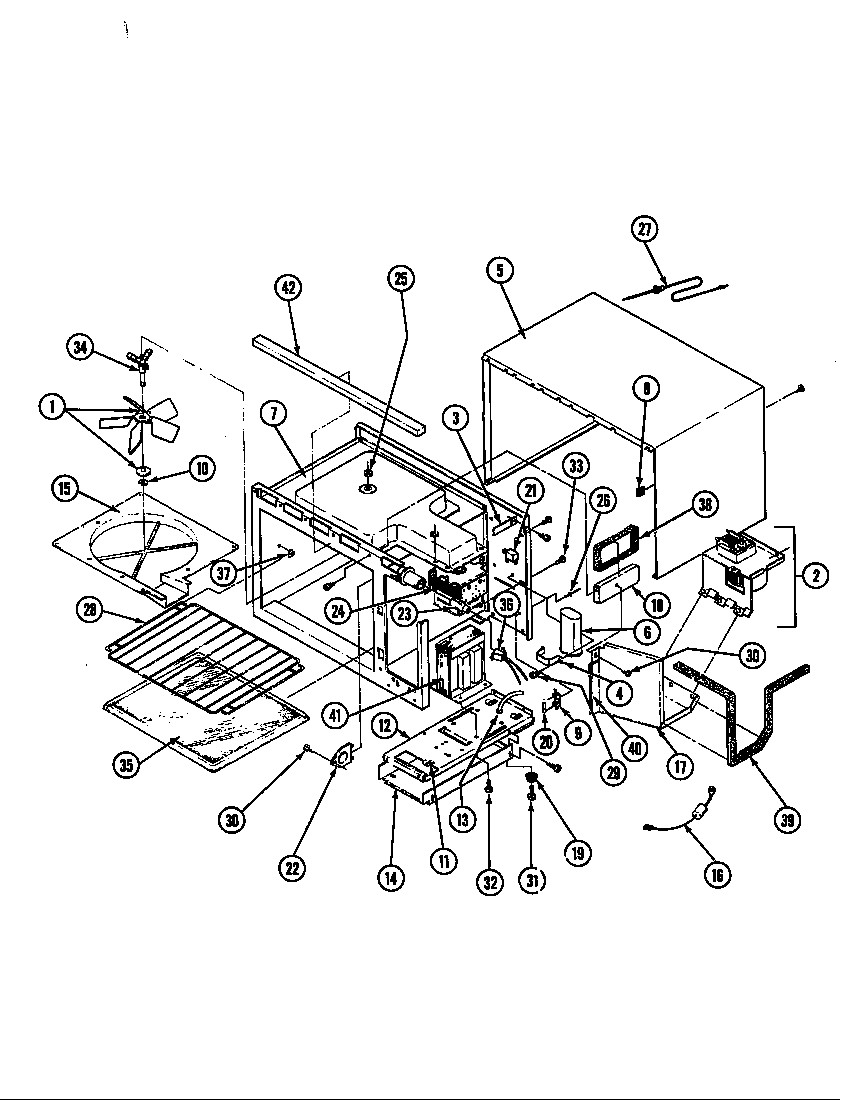 Magic Chef CM46FN-14T-02 base & cavity diagram