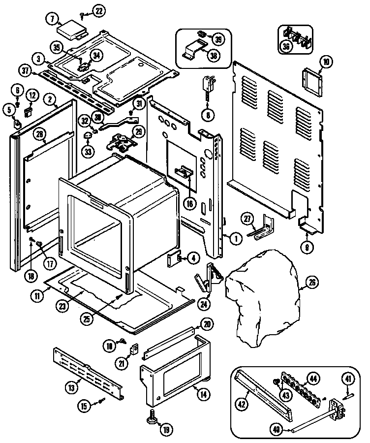 Magic Chef C3888XVA body diagram
