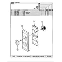 Magic Chef M60D control panel (dm60) (m5f-1-w9) (m60d) diagram