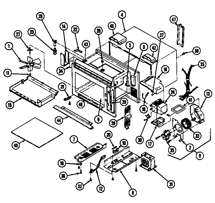 Maytag DM15H-14B base & cavity diagram
