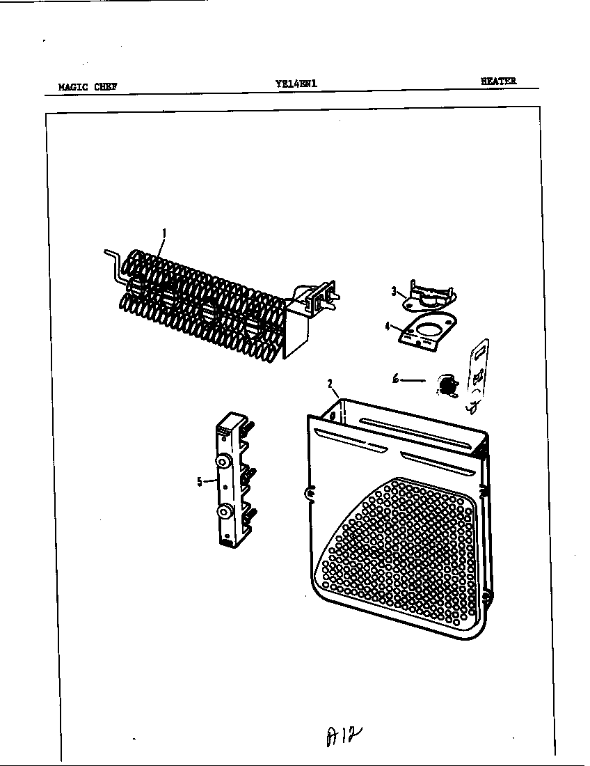Magic Chef YE14EY1 heater diagram
