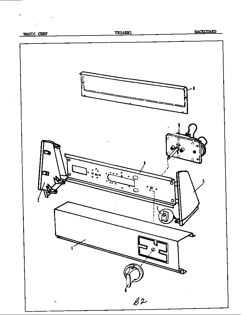Magic Chef YE14EY1 control panel diagram