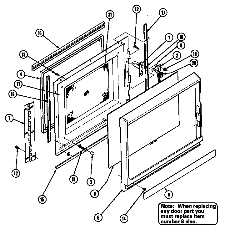 Maytag DM46HB-14T door (dm46hw-14t) diagram