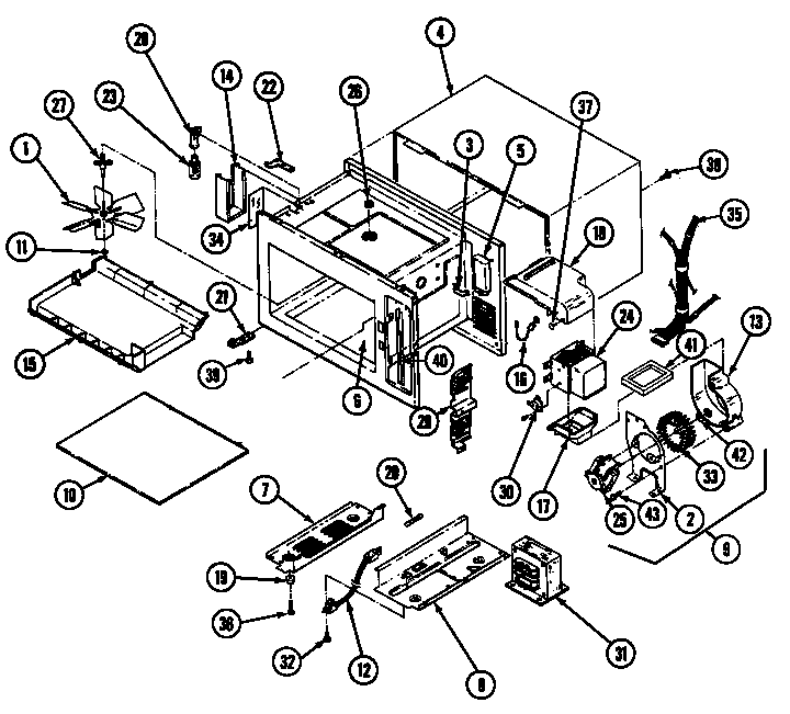 Maytag M5HW-3 base & cavity diagram