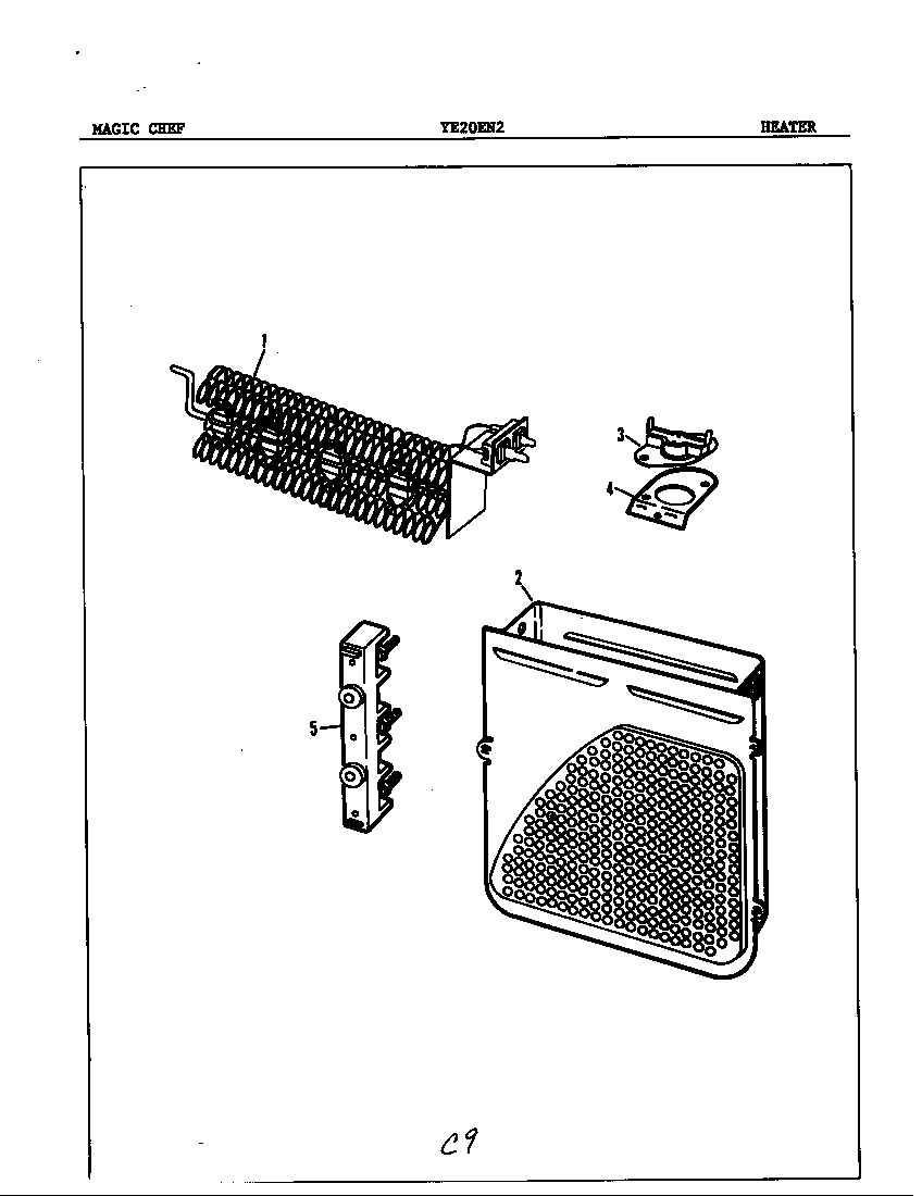 Magic Chef YE20EY1 cylinder & drive diagram